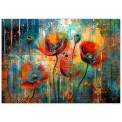 Feeby Fototapeta, Abstrakcyjne Kwiaty Maki 150x105