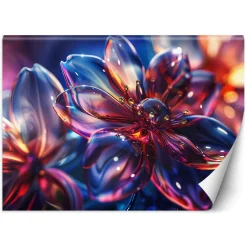 Feeby Fototapeta, Błyszczące szklane kwiaty 3D 150x105