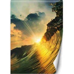 Feeby Fototapeta, Fala o zachodzie słońca 100x140