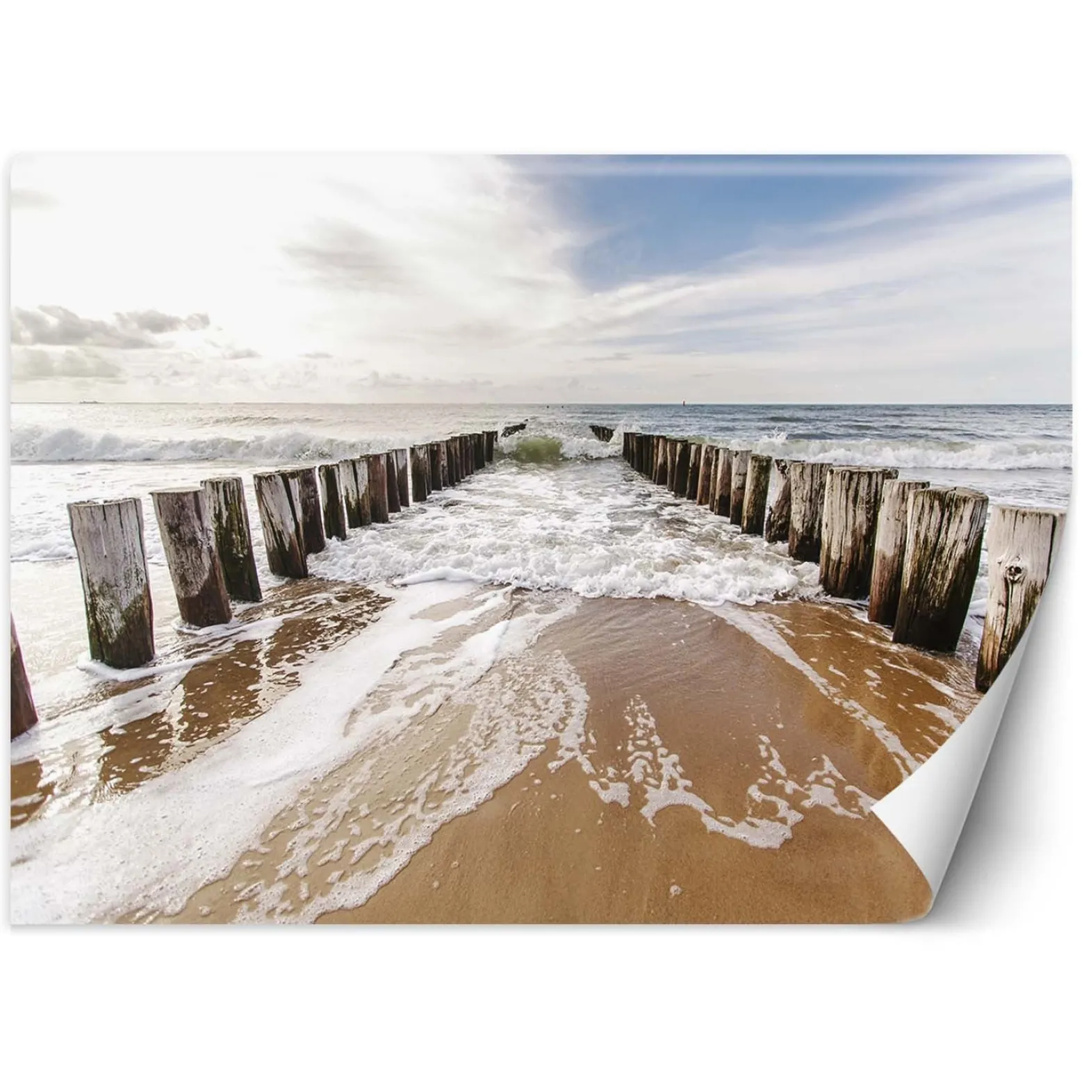 Feeby Fototapeta, Falochrony na plaży 150x105