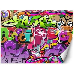 Feeby Fototapeta, Graffiti art w neonowych kolorach street art 150x105