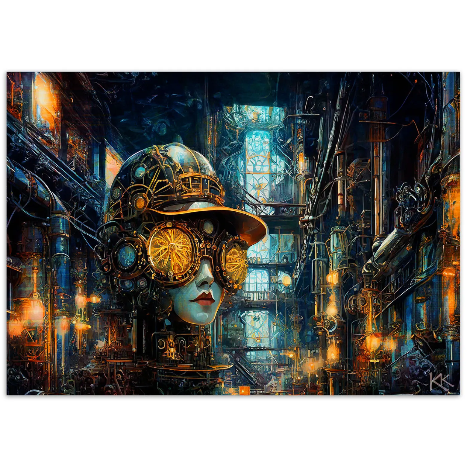 Feeby Fototapeta, Kobieta Abstrakcja Steampunk 150x105