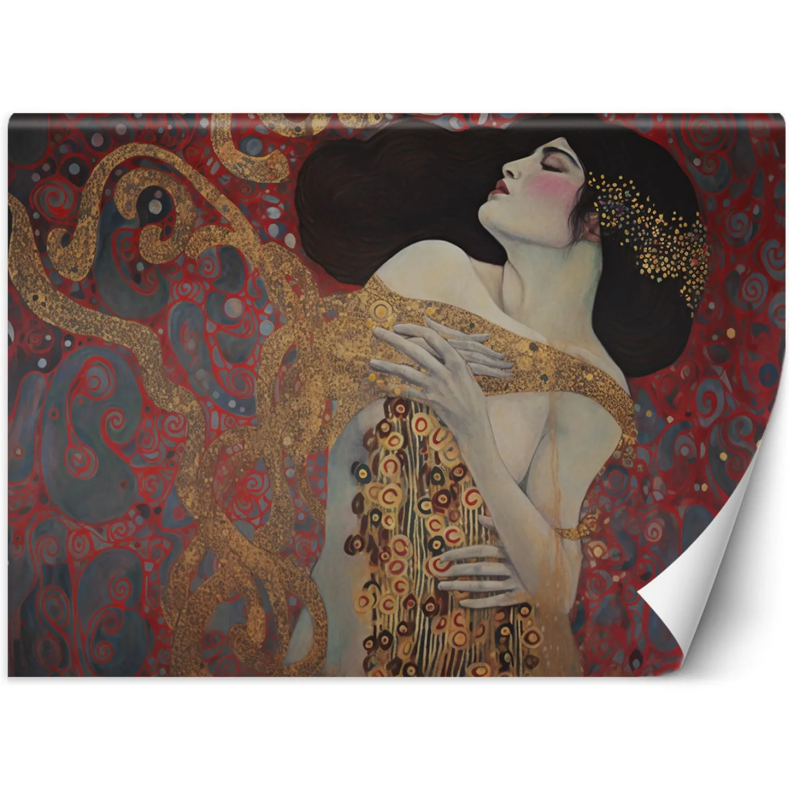Feeby Fototapeta, Kobieta czerwona abstrakcja - G. Klimt 150x105