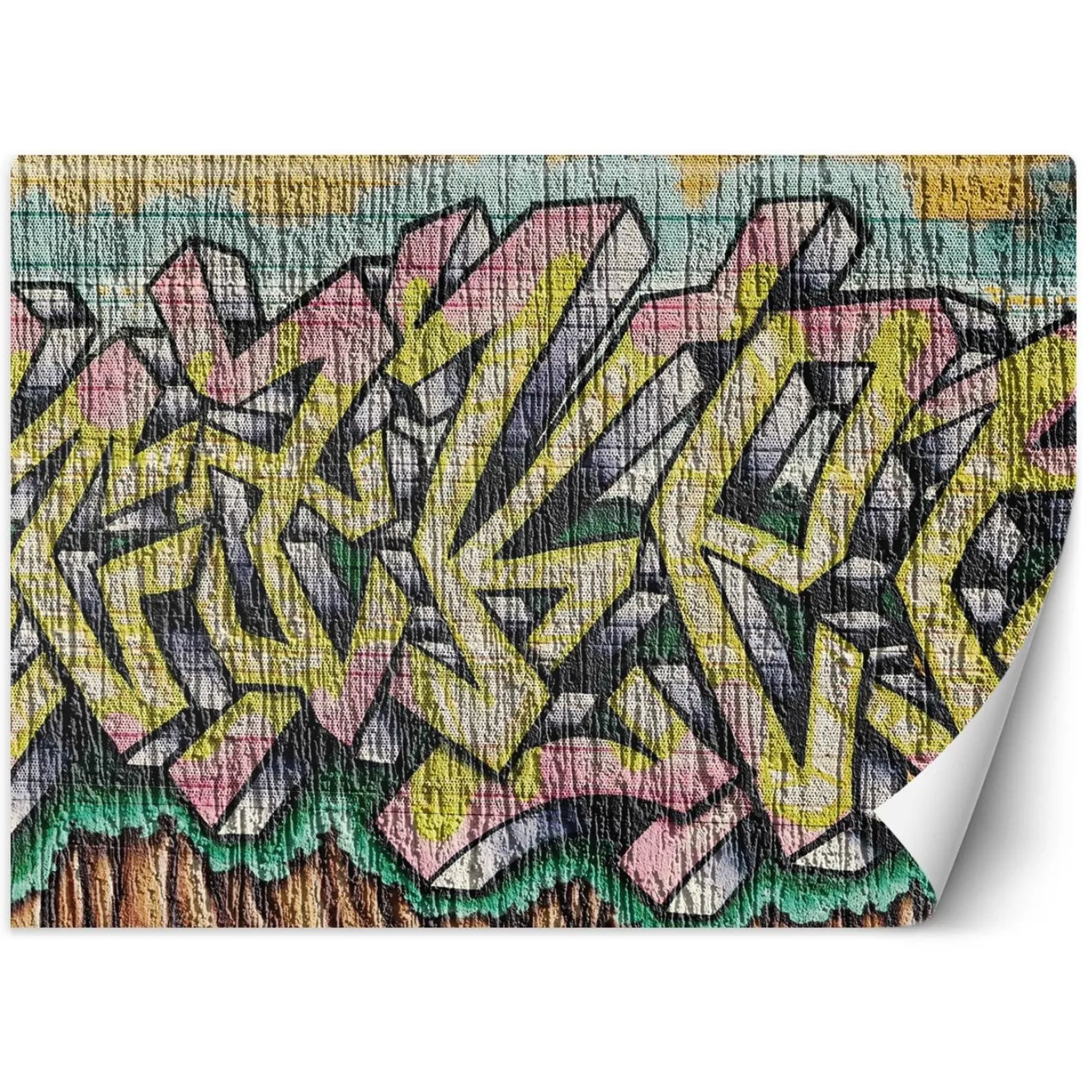 Feeby Fototapeta, Kolorowe graffiti na betonie 150x105