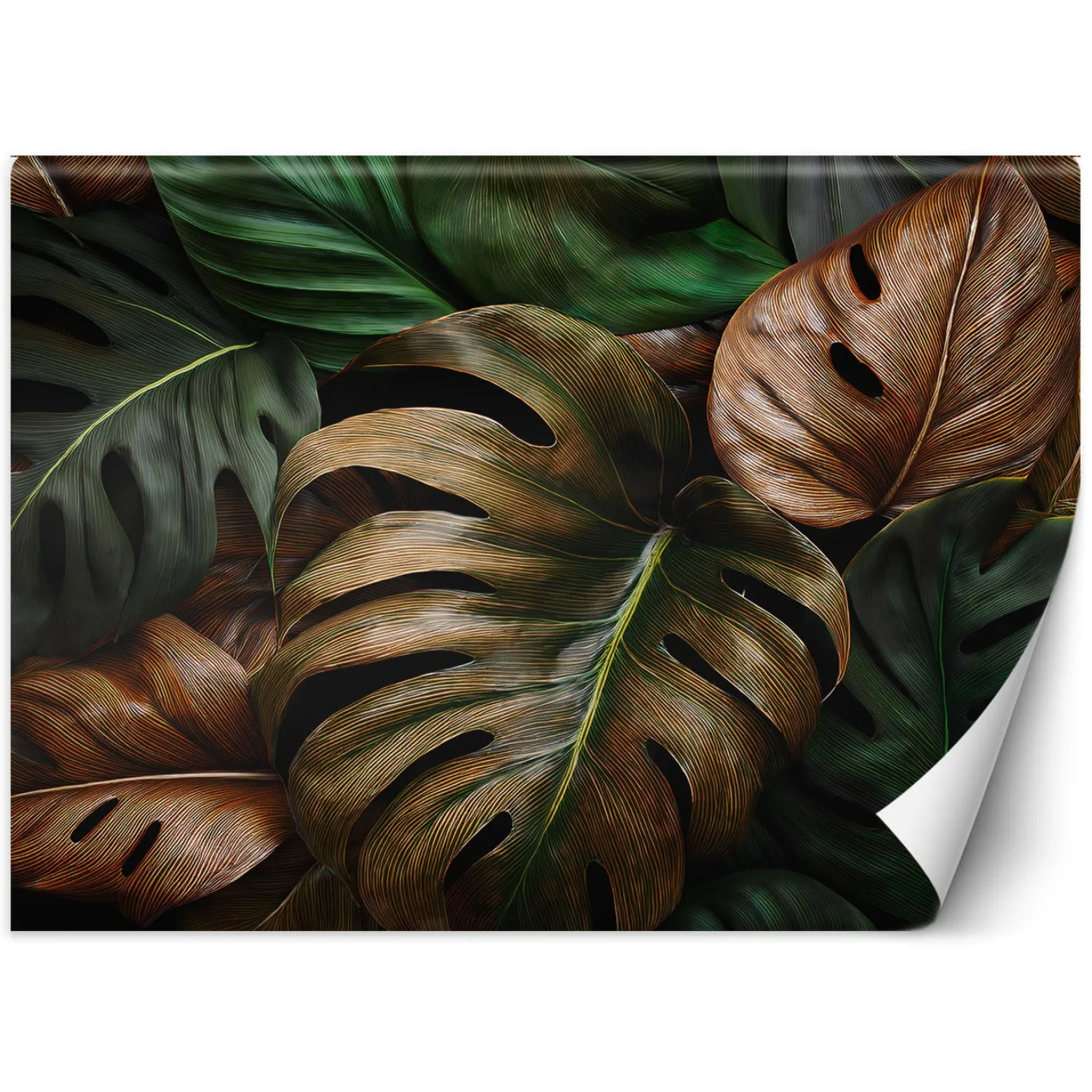 Feeby Fototapeta Liście Monstery W Naturalnych Kolorach