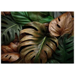 Feeby Fototapeta Liście Monstery W Naturalnych Kolorach