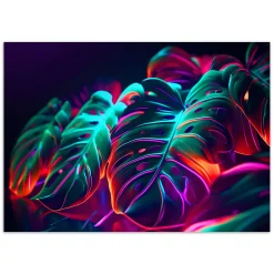 Feeby Fototapeta, Liście monstera w futurystycznym stylu 150x105