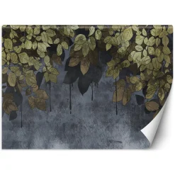 Feeby Fototapeta, Liście na betonowym tle 150x105