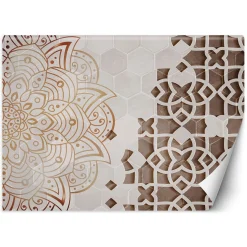 Feeby Fototapeta, Mandala Biel Geometria 150x105