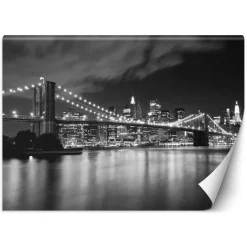 Feeby Fototapeta, Most Brookliński nocą Nowy Jork 150x105
