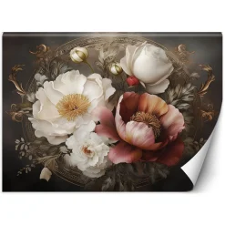 Feeby Fototapeta Naturalne botaniczne kwiaty liściaste