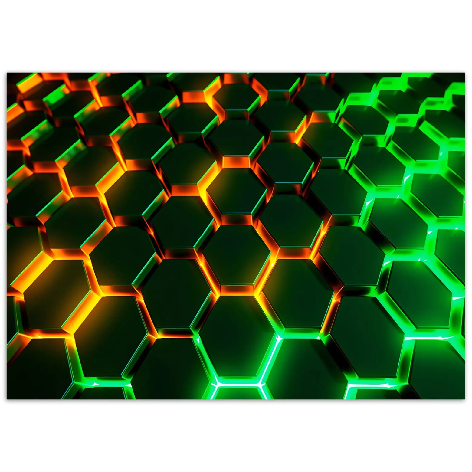 Feeby Fototapeta, Neonowe kształty abstrakcja 3D 150x105