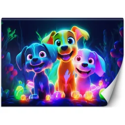 Feeby Fototapeta, Neonowe psy 150x105