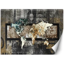 Feeby Fototapeta, Stara mapa świata vintage 150x105