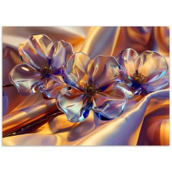 Feeby Fototapeta, Szklane kwiaty w jedwabiu 150x105