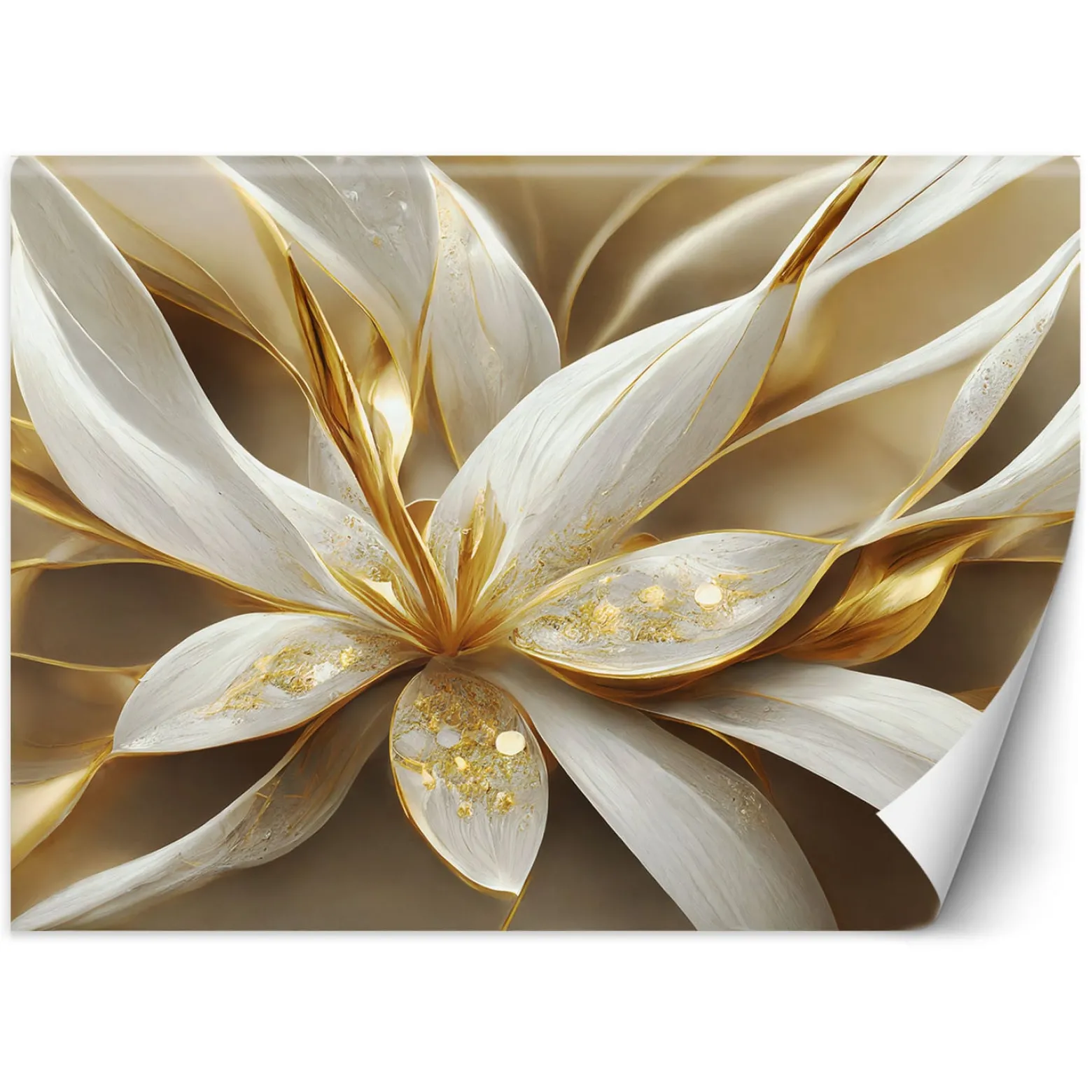 Feeby Fototapeta, Złote Lilie 3D 150x105