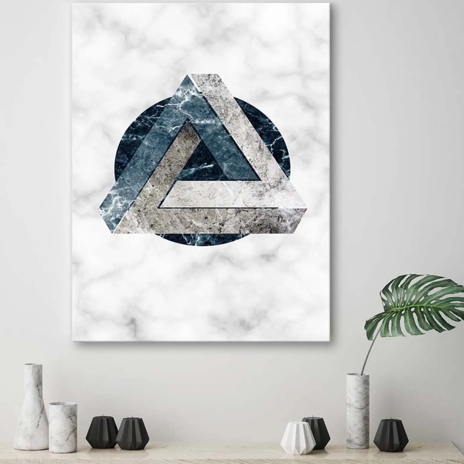 Feeby Obraz, Abstrakcja geometryczna - marmur 40x60