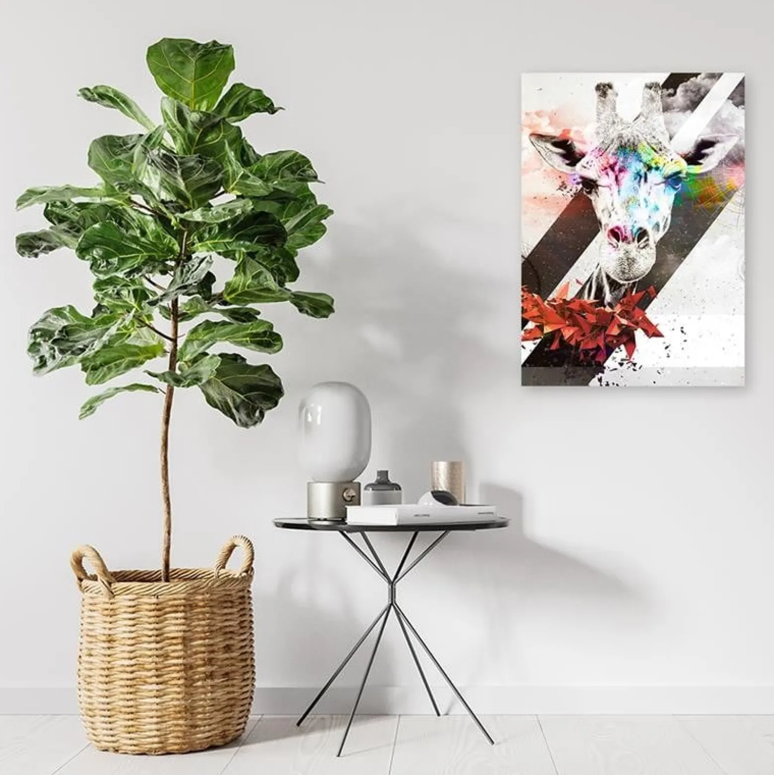 Feeby Obraz Abstrakcyjna żyrafa i kształty 40x60