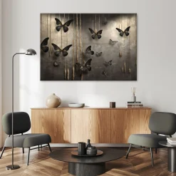 Feeby Obraz, Czarne motyle 3D 60x40