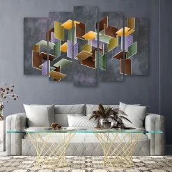 Feeby Obraz 5 częściowy na płótnie Puzzle 3D