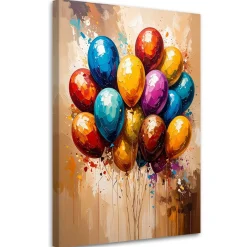 Feeby Obraz do pokoju dziecka, Kolorowe Balony Abstrakcja 40x60