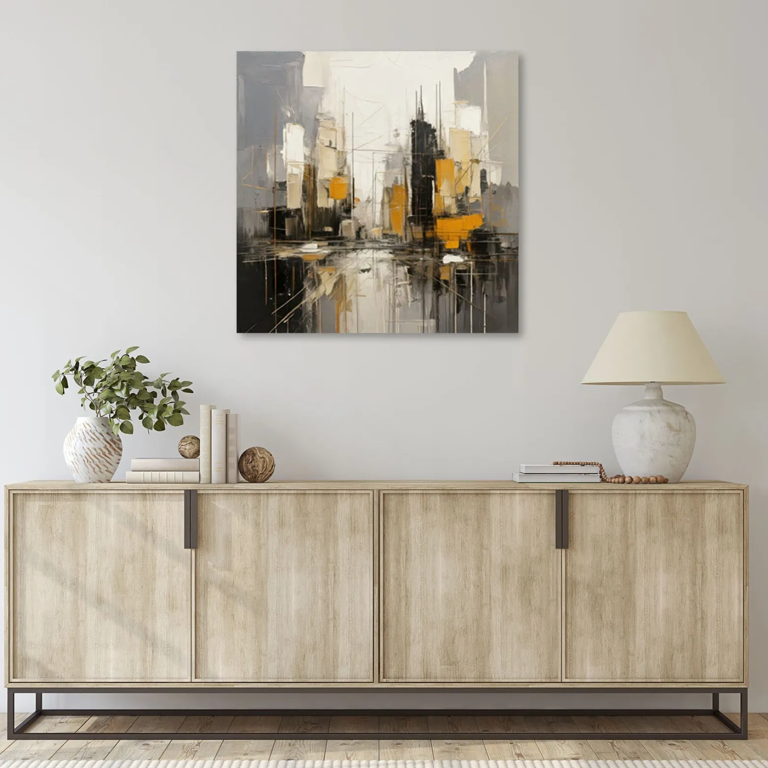 Feeby Obraz do salonu, Miasto Abstrakcja Architektura 30x30