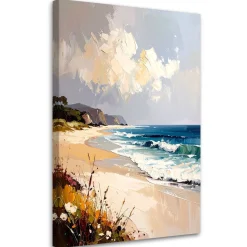 Feeby Obraz do salonu sypialni, Morze Plaża Pejzaż morski 40x60