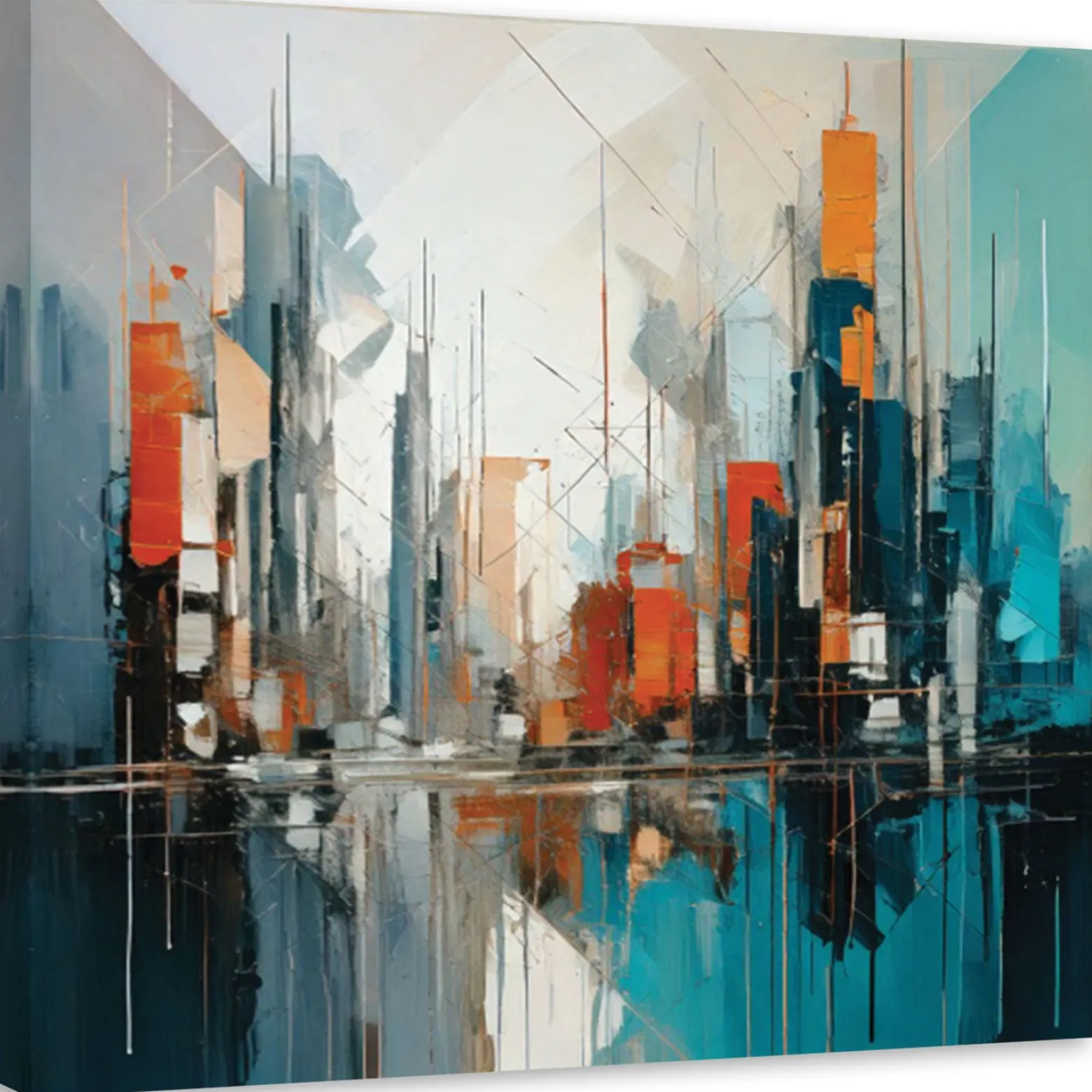 Feeby Obraz do sypialni, Abstrakcyjne Miasto Architektura 30x30