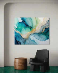 Feeby Obraz na płótnie, Akwarela Abstrakcyjna Niebieska 60x40