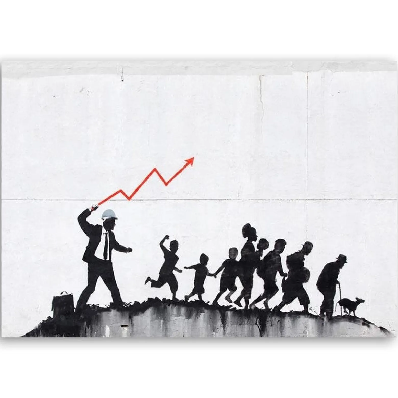 Feeby Obraz na płótnie, Banksy Ekomoniczna polityka 60x40