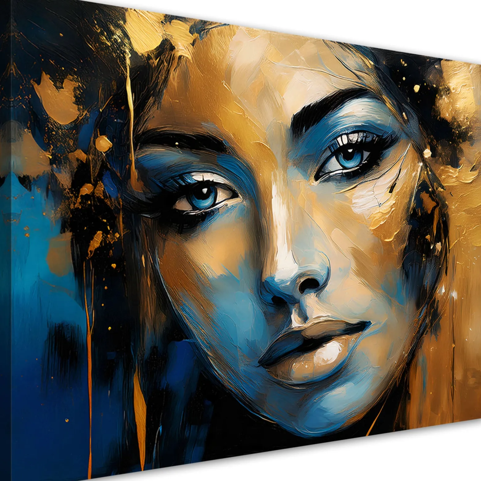 Feeby Obraz na płótnie, Kobieta Złoto Abstrakcja 60x40