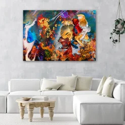 Feeby Obraz na płótnie, Kolorowe ryby abstrakcja 60x40
