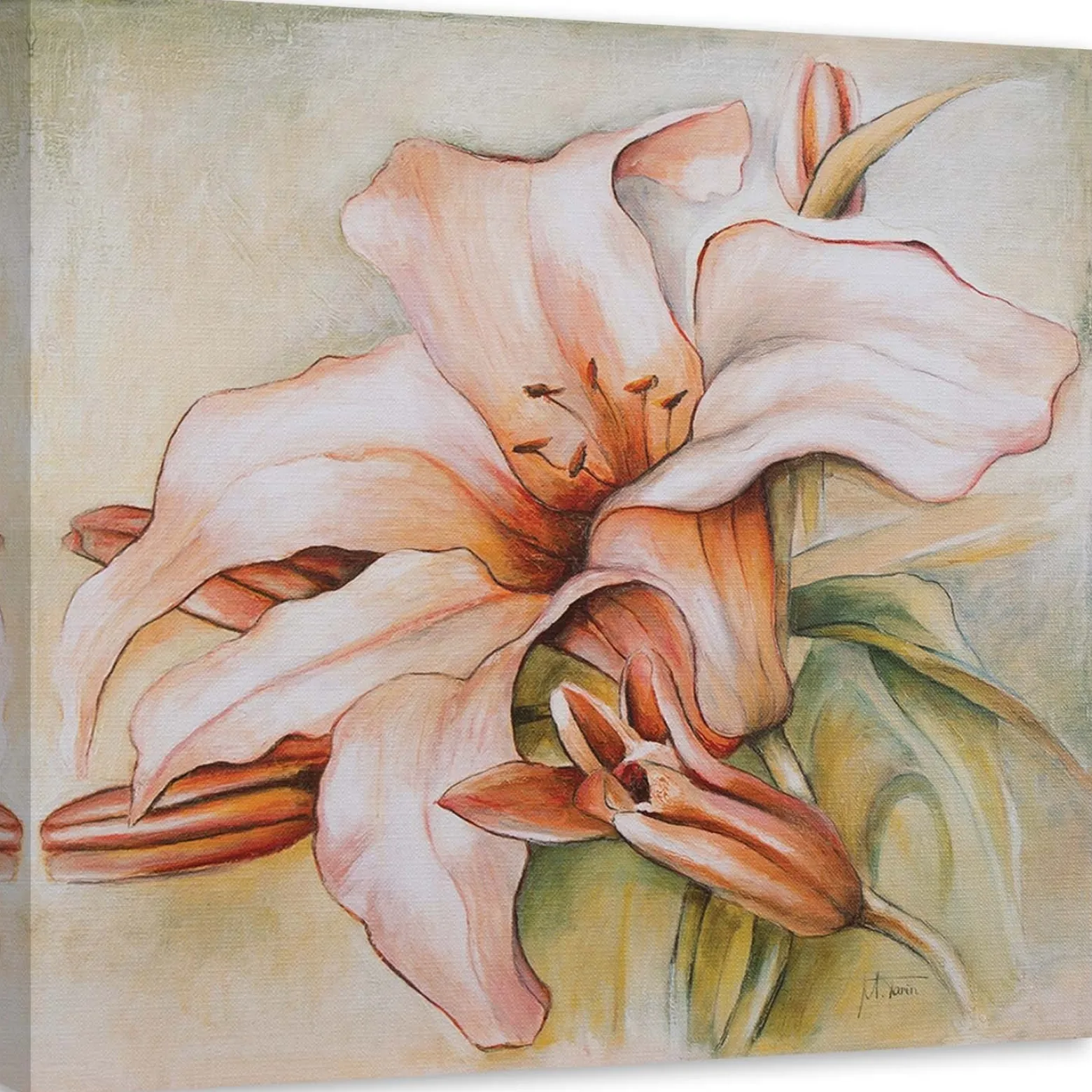 Feeby Obraz na płótnie Lilia wodna i pąki 30x30