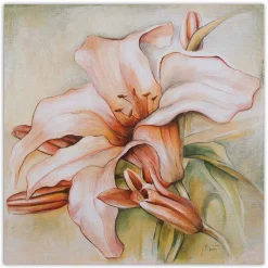 Feeby Obraz na płótnie Lilia wodna i pąki 30x30