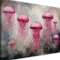 Feeby Obraz na płótnie, Meduza Morska Różowa 60x40