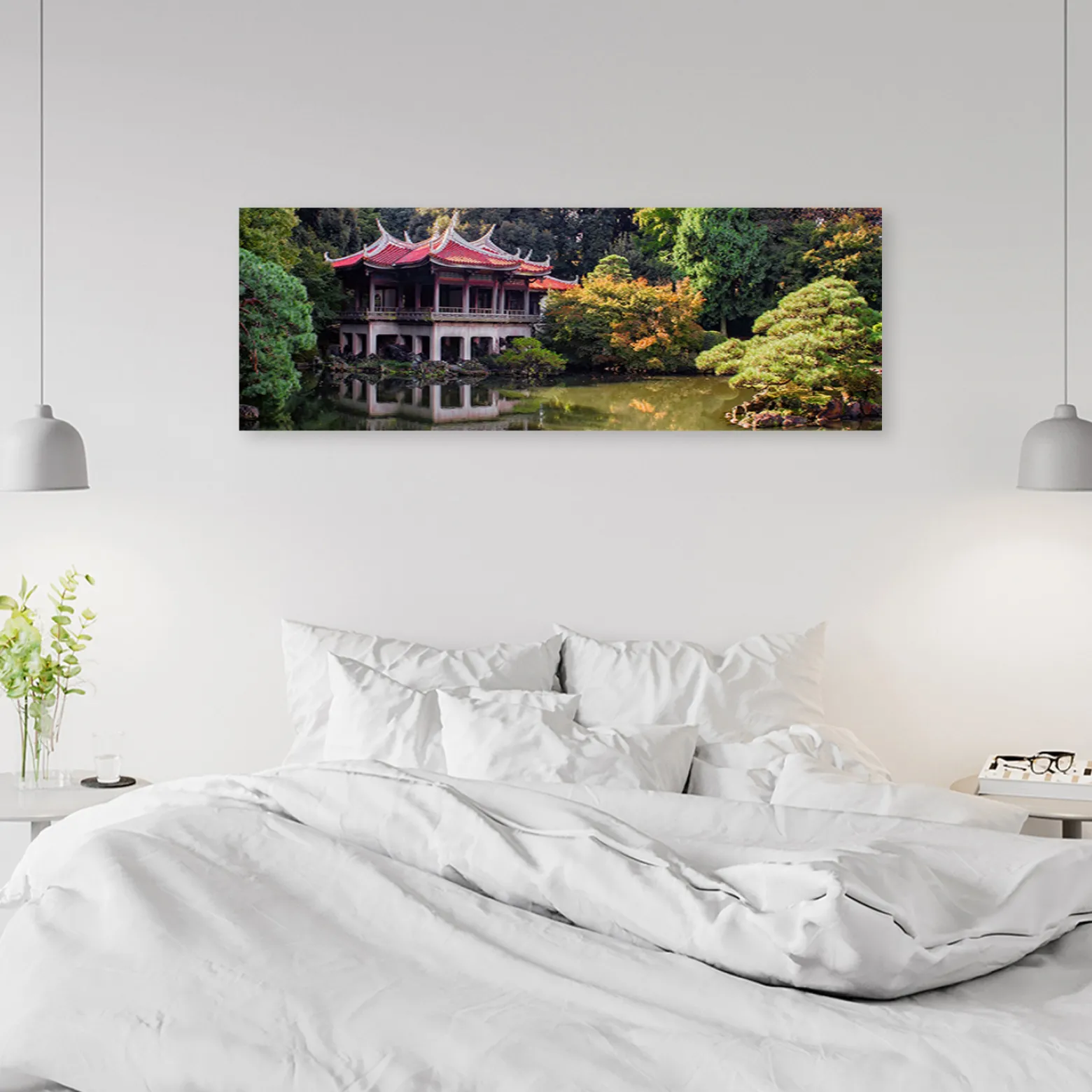 Feeby Obraz na płótnie, Ogród Tokio Natura 90x30