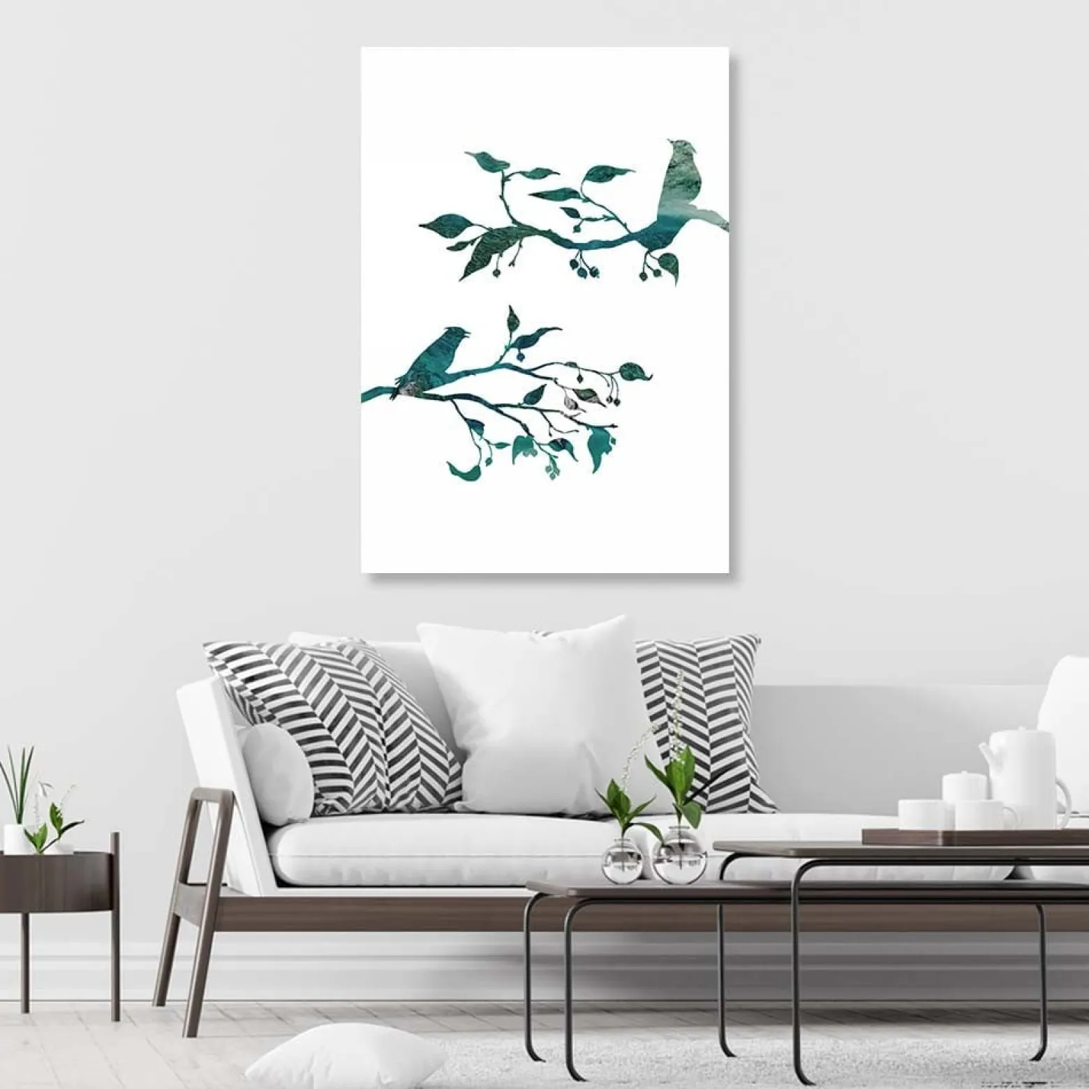 Feeby Obraz na płótnie, Ptaki na gałązkach 40x60