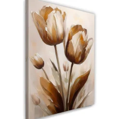 Feeby Obraz na płótnie, Tulipany Bukiet Kwiaty w sepii 40x60