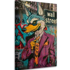 Feeby Obraz na płótnie, Wilk z wall street AI 40x60