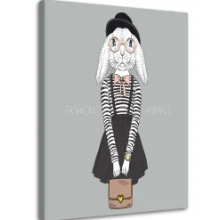 Feeby Obraz na płótnie Zając w spódniczce 40x60