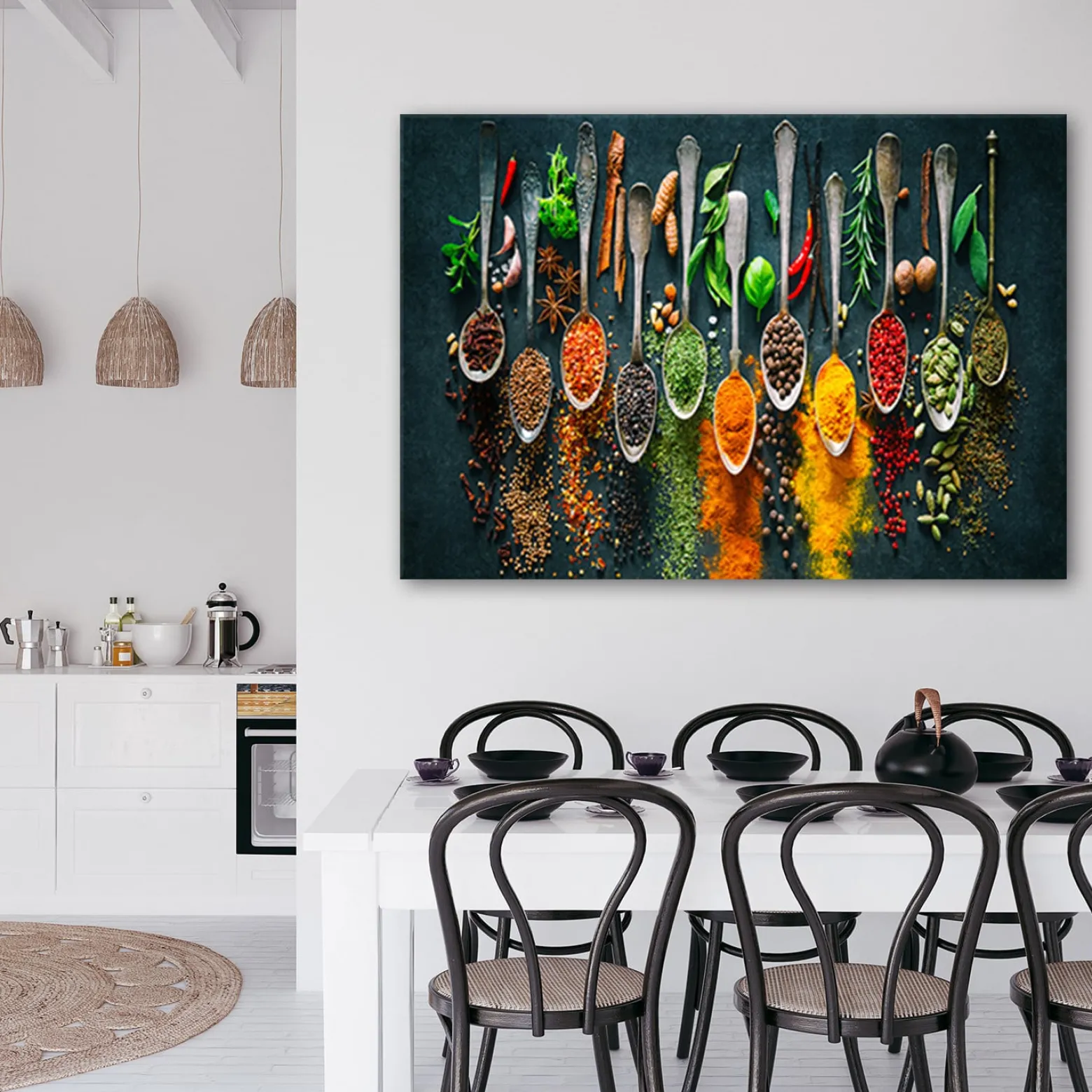 Feeby Obraz na płótnie, Zioła przyprawy do kuchni 60x40