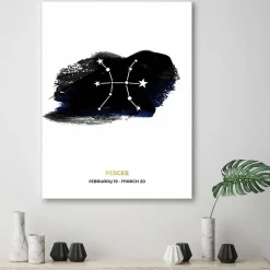 Feeby Obraz na płótnie Znak zodiaku Ryby 40x60