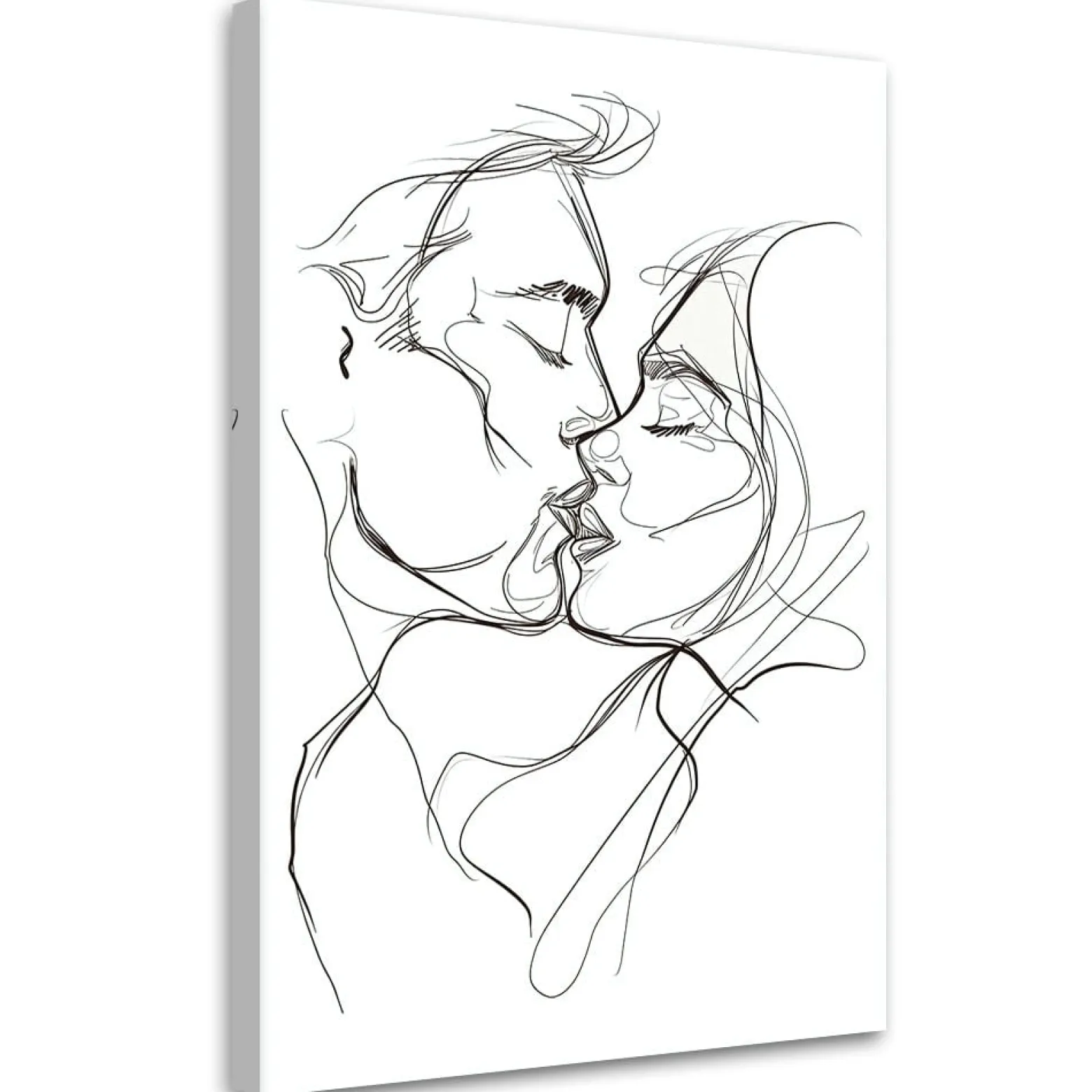 Feeby Obraz, Pocałunek Czarno biały 40x60