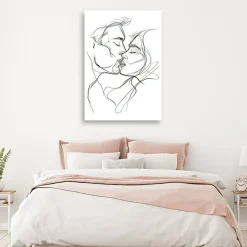 Feeby Obraz, Pocałunek Czarno biały 40x60