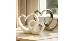 Figurka dekoracyjna Hearts ceramiczna 22 cm mix kolorów