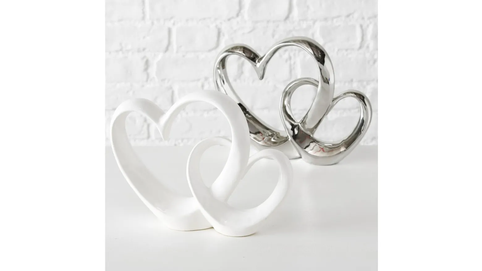 Figurka dekoracyjna Hearts ceramiczna 22 cm mix kolorów