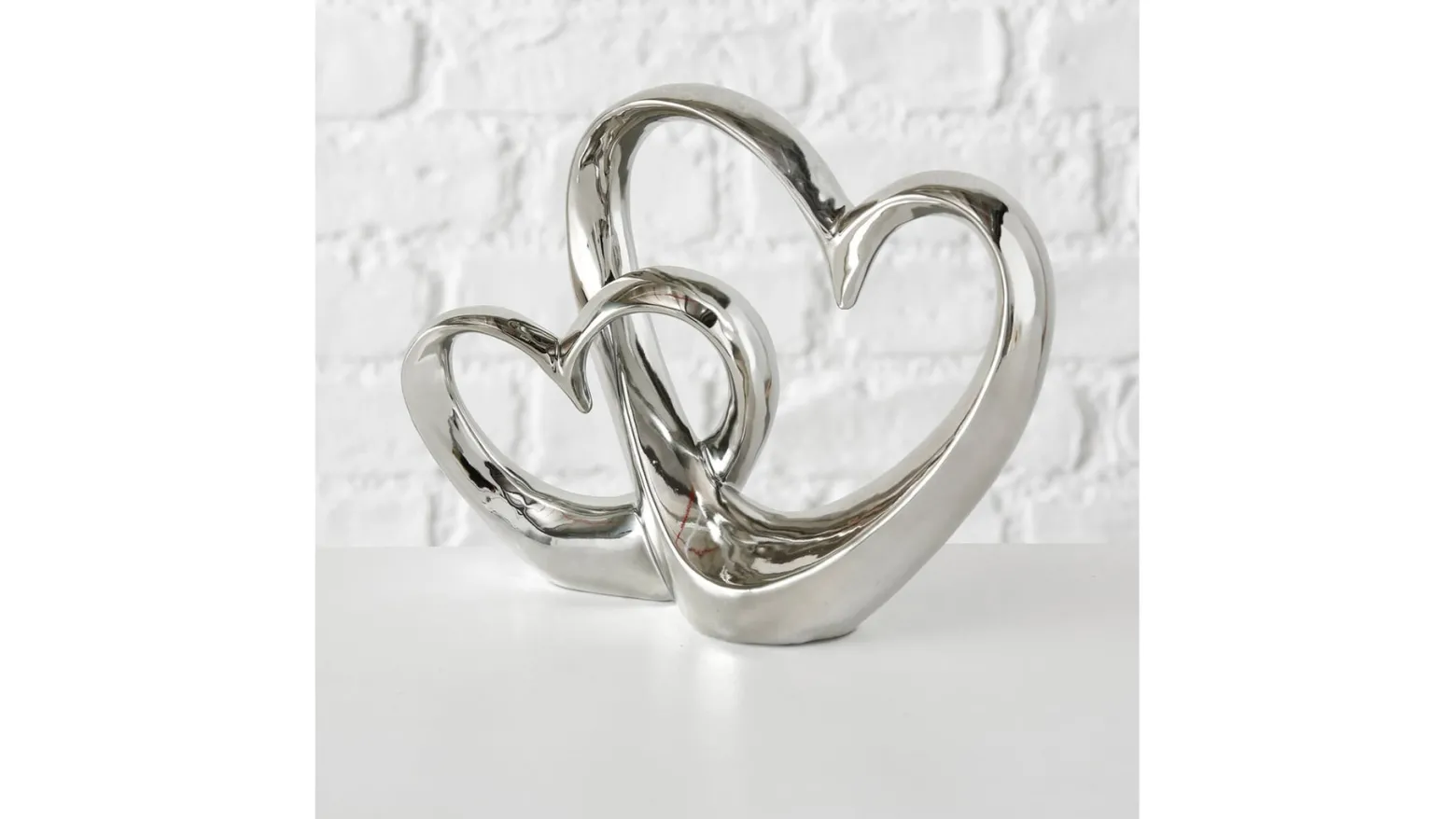 Figurka dekoracyjna Hearts ceramiczna 22 cm mix kolorów