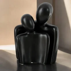 Figurka Dekoracyjna Para Czarna Nowoczesna Ozdobna do Domu Sypialni Salonu