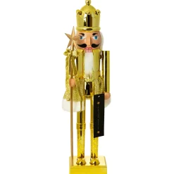 Figurka Dziadek Do Orzechów 60 Cm Boże Narodzenie Złoty