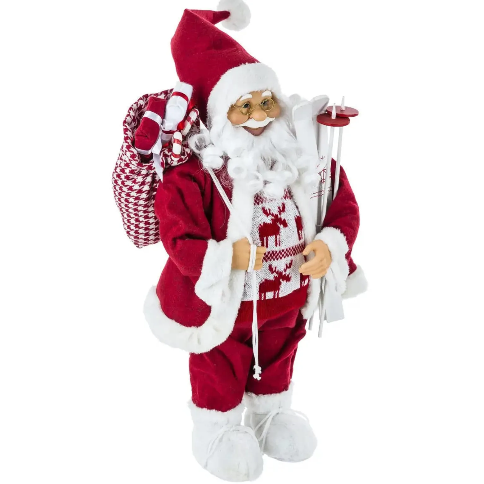 Figurka Mikołaja z prezentami, 60 cm